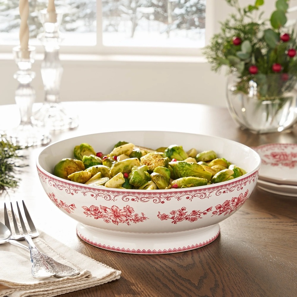 The Pioneer Woman Agatha Stoneware 11 x 3.90 inch Serving Bowl, Red